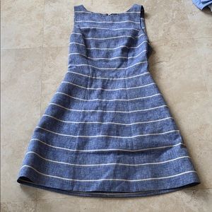 Alice + Olivia blue and white stripe dress